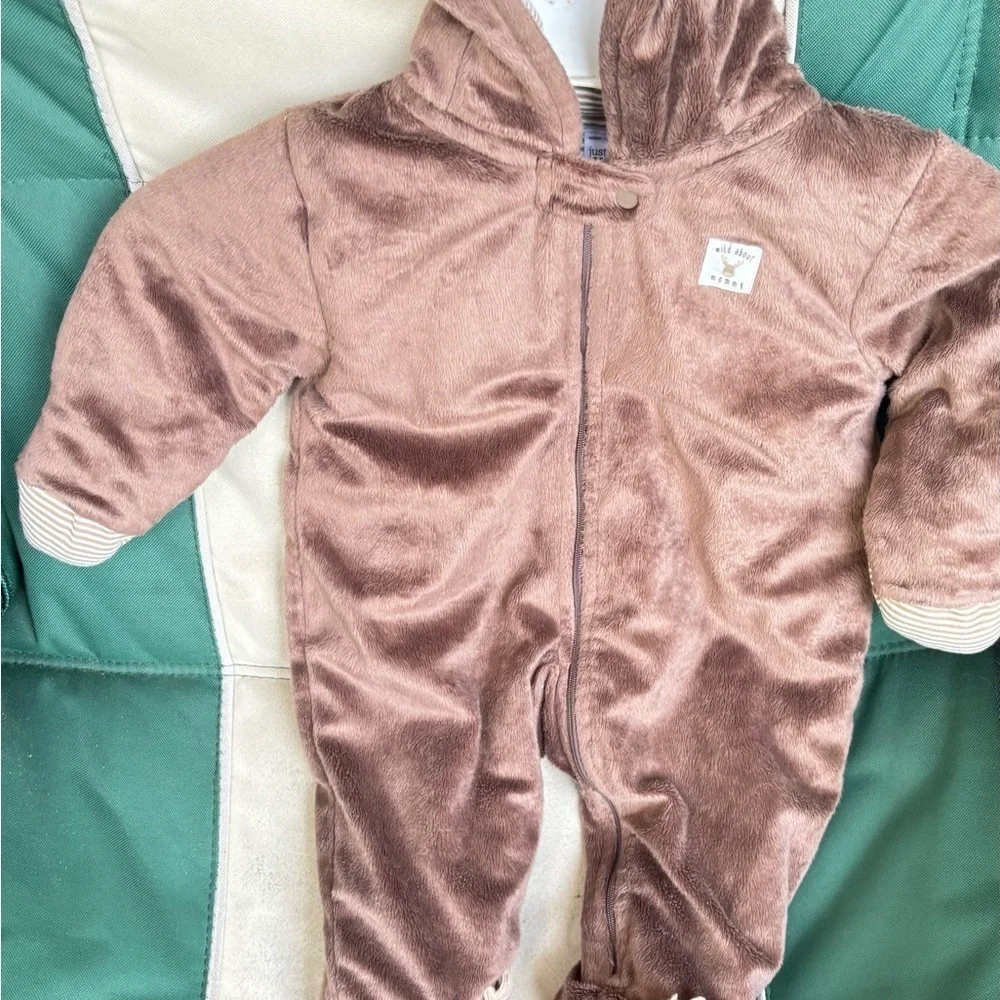 Carter's Brown Moose Footed One Piece